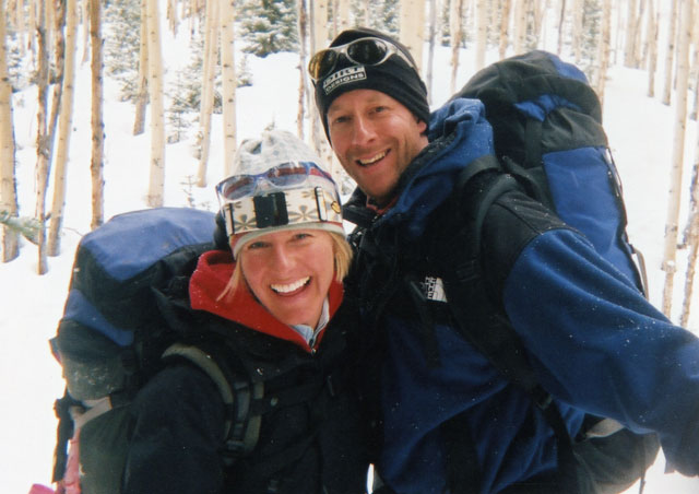 With my wife Kath on a hut trip in Colorado.